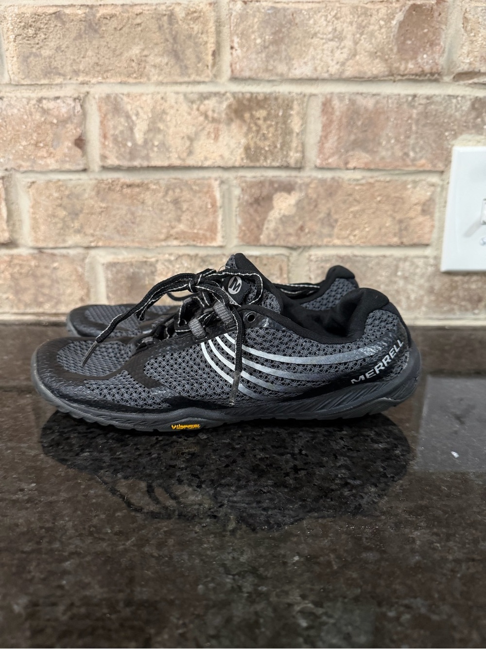 Merrell Women’s Gray and Black Mesh Trail Sneakers